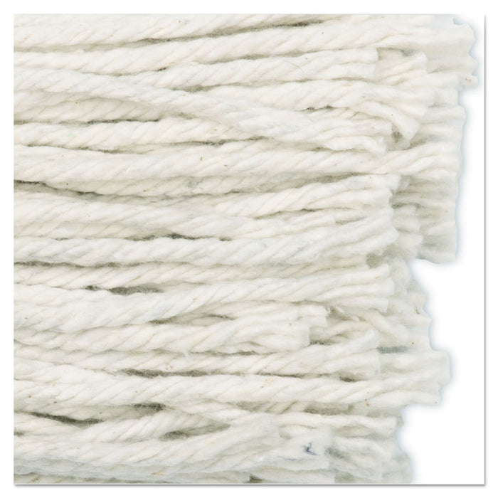 Cut-End Wet Mop Head, Cotton, #16 Size, White