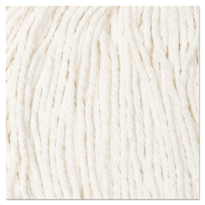 Cut-End Wet Mop Head, Rayon, #24, White, 12/Carton