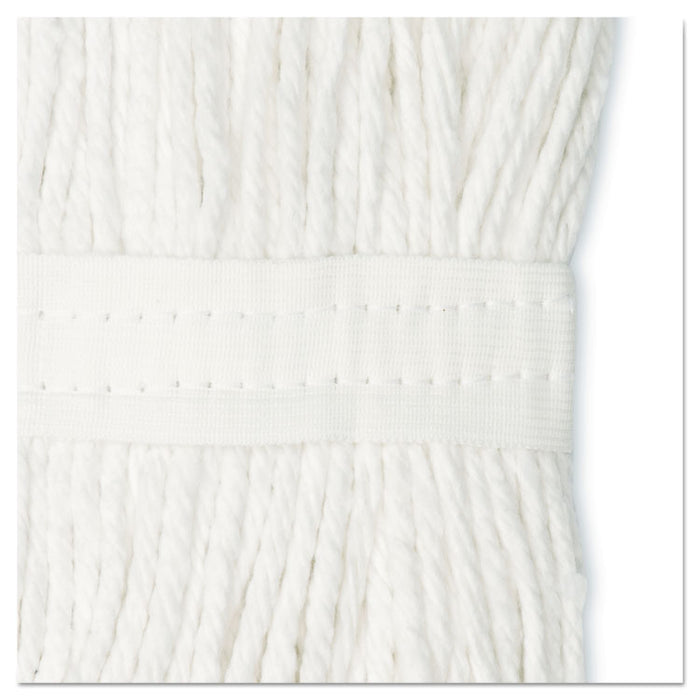 Cut-End Wet Mop Head, Cotton, #16 Size, White