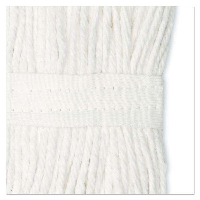 Cut-End Wet Mop Head, Cotton, #20, White