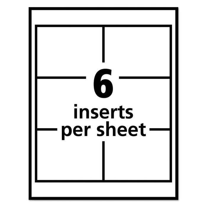 Pin-Style Badge Holder with Laser/Inkjet Insert, Top Load, 4 x 3, White, 100/Box