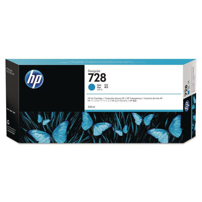 HP 728, (F9K17A) Cyan Original Ink Cartridge, 5/Carton