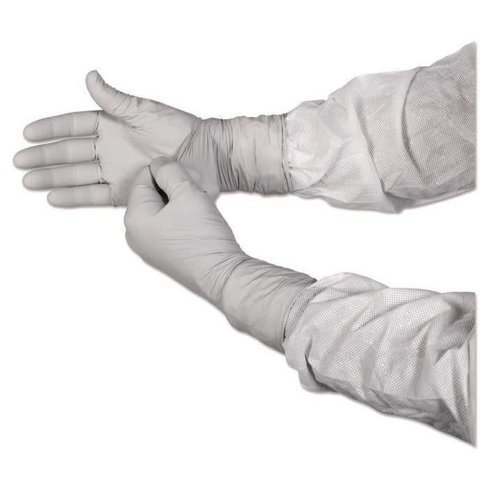 G3 Sterile STERLING Nitrile Gloves, Packaged Sterile, ESD Safe, Size 7, 4 mil Thick, 12" Long, Gray, 100/Bag, 10 Bags/Carton