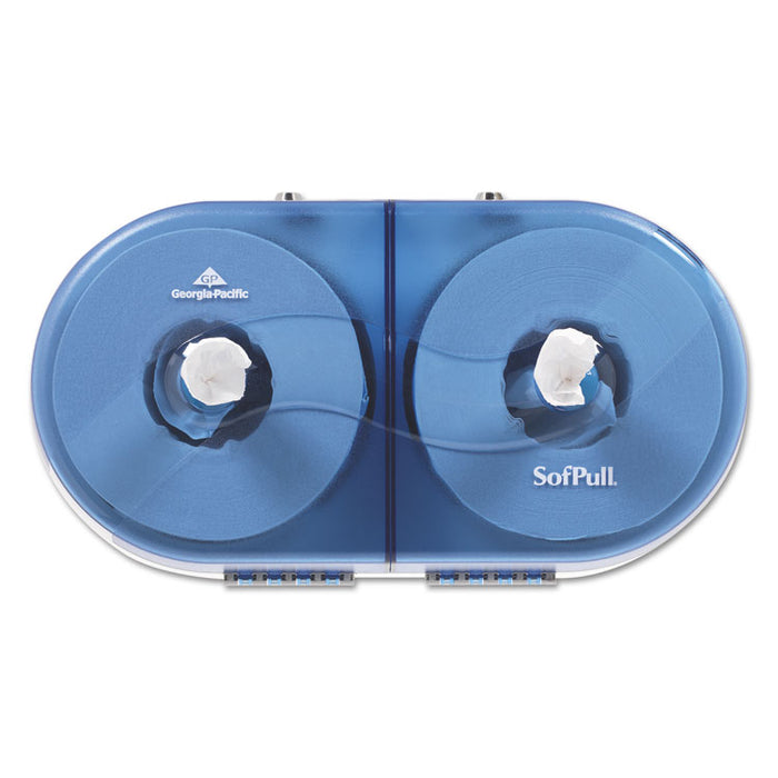SofPull Twin High-Capacity Center-Pull Bathroom Tissue Dispenser, 20.13 x 7 x 10.75, Splash Blue