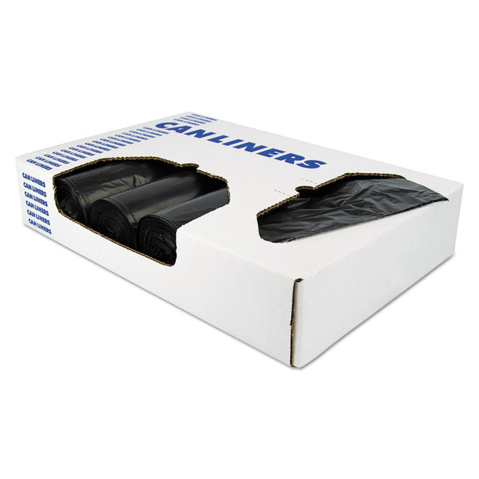 Linear Low Density Can Liners with AccuFit Sizing, 23 gal, 1.3 mil, 28" x 45", Black, 20 Bags/Roll, 10 Rolls/Carton