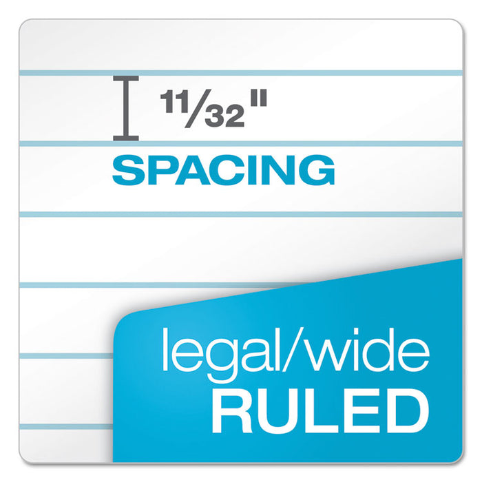 Docket Gold Ruled Perforated Pads, Wide/Legal Rule, (50) White 8.5 x 11 Sheets, 12/Pack