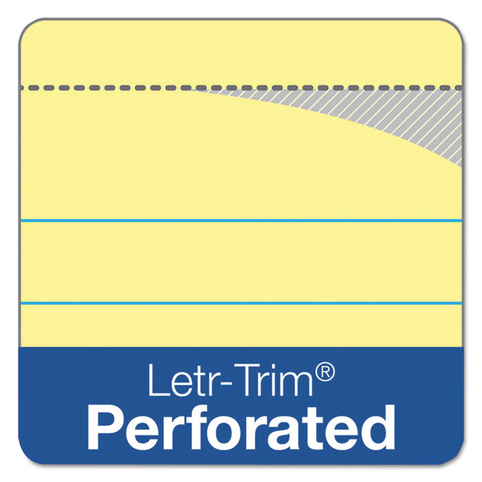 Double Docket Ruled Pads, Pitman Rule Variation (Offset Dividing Line - 3" Left), (100) Canary Yellow 8.5 x 11 Sheets, 6/Pack