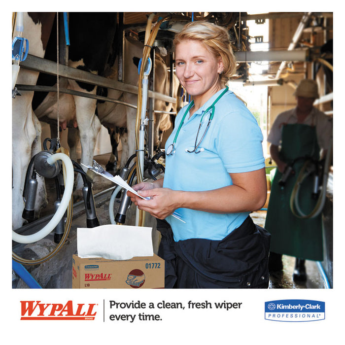 L10 SANI-PREP Dairy Towels, POP-UP Box, 1-Ply,  9 x 10.5, White, 110/Pack, 18 Packs/Carton
