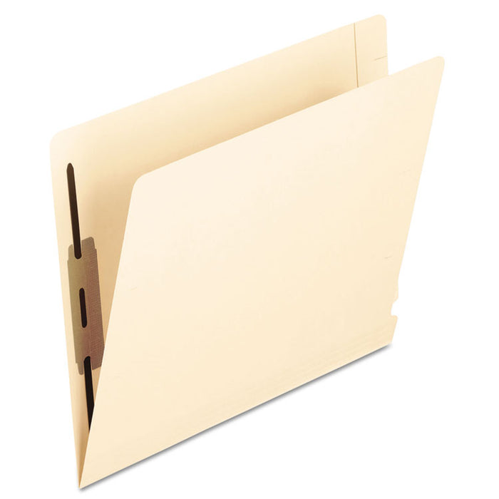Manila Laminated End Tab Fastener Folders, Straight Tab, Expands 0.75", 2 Fasteners, Letter Size, 14-pt Manila, 50/Box