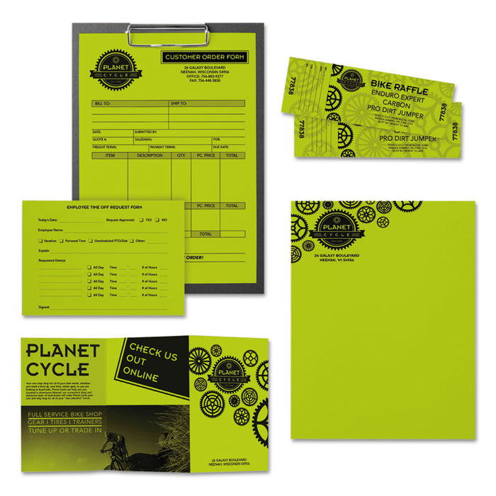 Color Paper, 24 lb Bond Weight, 8.5 x 11, Terra Green, 500/Ream