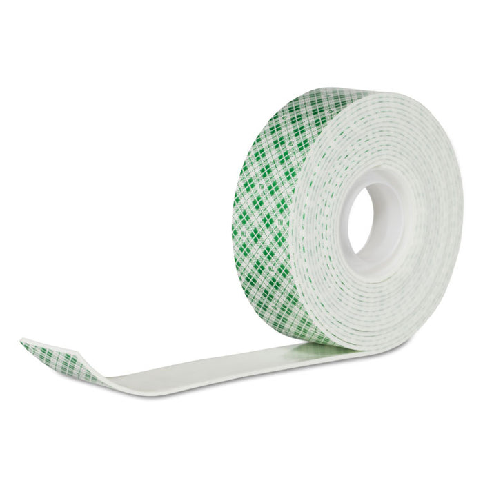 Permanent High-Density Foam Mounting Tape, Holds Up to 15 lb, 1" x 125", White