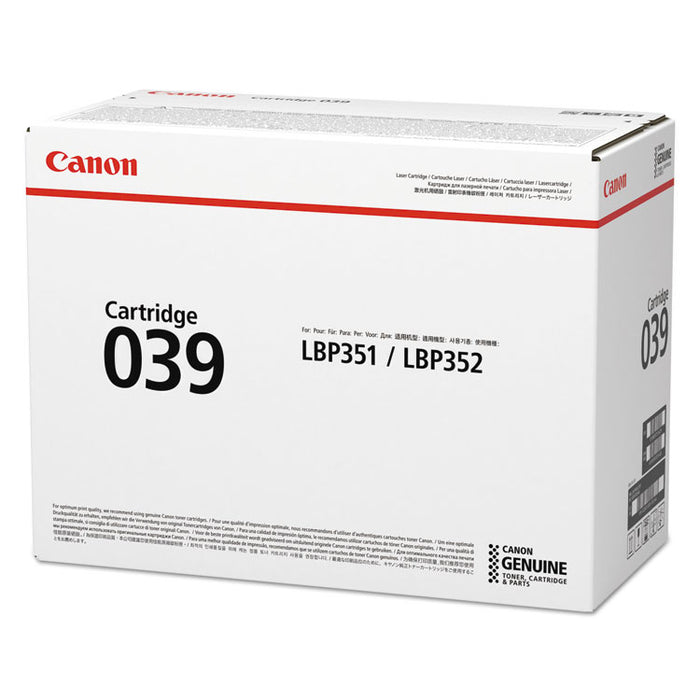 0287C001 (039) Toner, 11,000 Page-Yield, Black