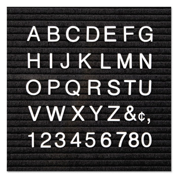 4400 Series Character Set for Felt Surfaces, 1" Tall, White Characters, 300/Set