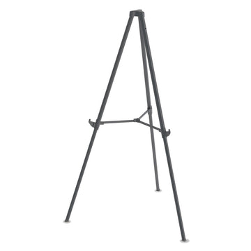 Quantum Heavy Duty Display Easel, 35.62" to 61.22" Tall, Plastic, Black, Supports Up to 25 lb