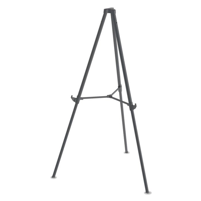 Quantum Heavy Duty Display Easel, 35.62" to 61.22" Tall, Plastic, Black, Supports Up to 25 lb