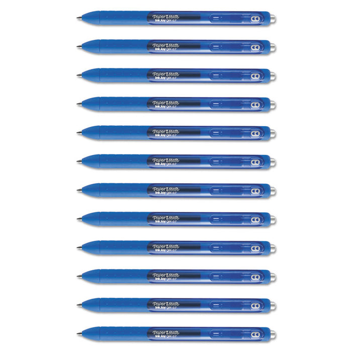 InkJoy Gel Pen, Retractable, Medium 0.7 mm, Blue Ink, Blue Barrel, Dozen