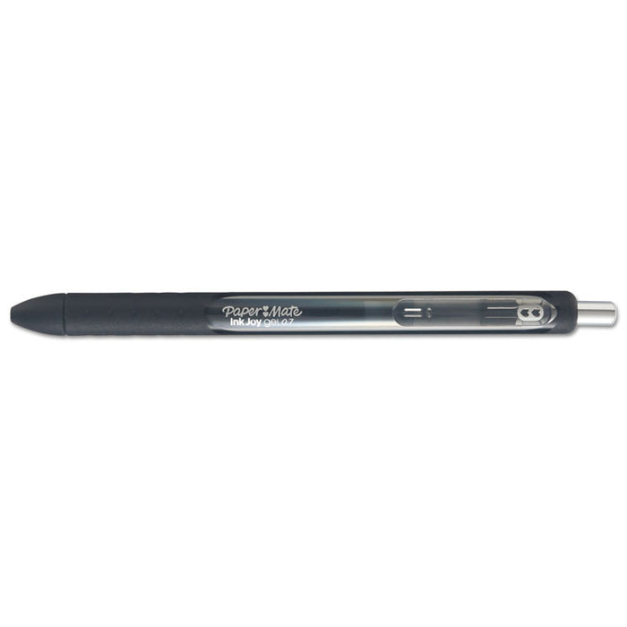 InkJoy Gel Pen, Retractable, Medium 0.7 mm, Black Ink, Black Barrel, Dozen