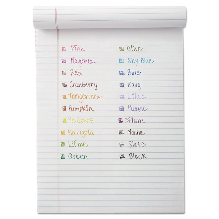 Point Guard Flair Felt Tip Porous Point Pen, Stick, Medium 0.7 mm, Red Ink, Red Barrel, Dozen