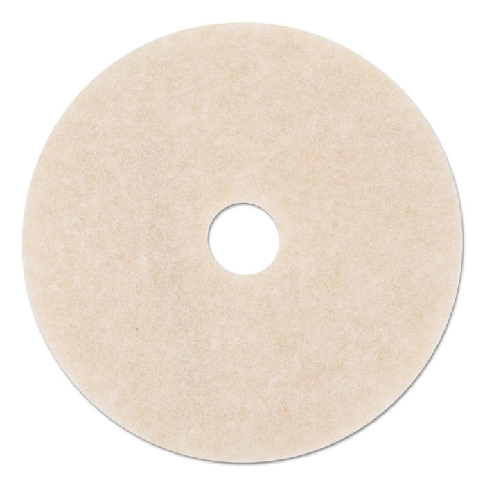 Ultra High-Speed TopLine Floor Burnishing Pads 3200, 24" Diameter, White/Amber, 5/Carton
