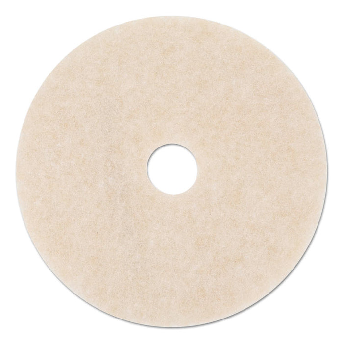 Ultra High-Speed TopLine Floor Burnishing Pads 3200, 17" Diameter, White/Amber, 5/Carton