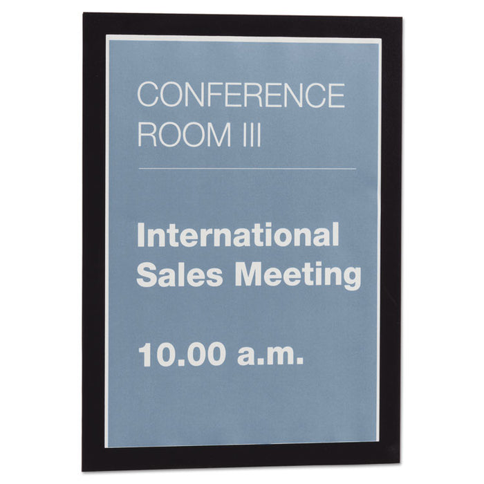 DURAFRAME Sign Holder, 8.5 x 11, Black Frame, 2/Pack