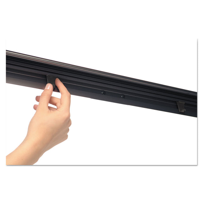 Basic Tripod Melamine Presentation Easel, 22.5" x 42", White Surface, Black Plastic/Steel Frame