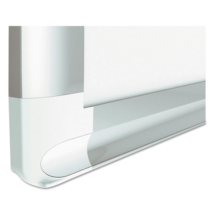 Gridded Magnetic Porcelain Dry Erase Project Planning Board, 1" x 2" Cell, 72" x 48", White Surface, Satin Aluminum Frame