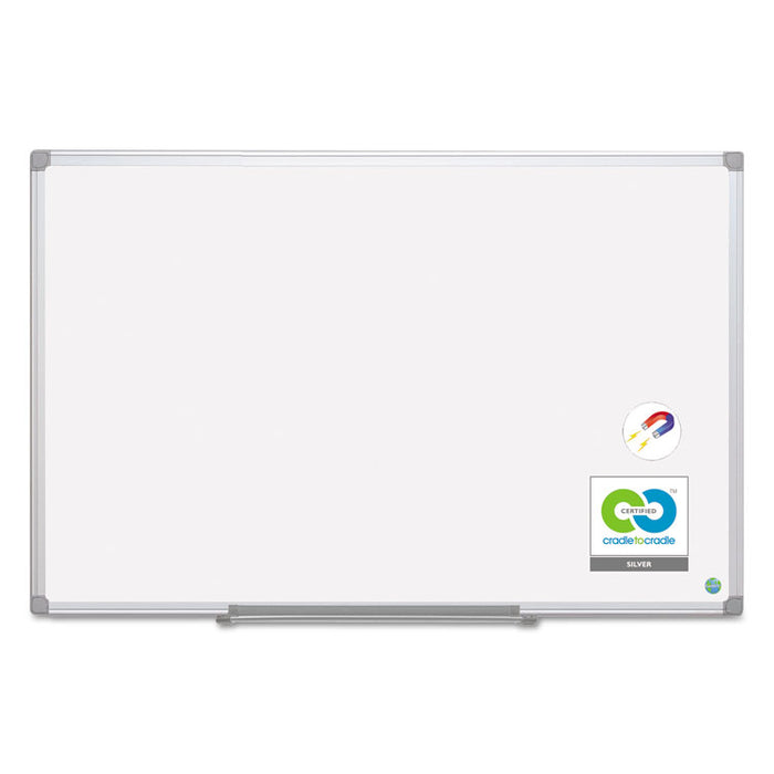 Earth Silver Easy Clean Magnetic Dry Erase Boards, 72" x 48", White Surface, Satin Aluminum Frame