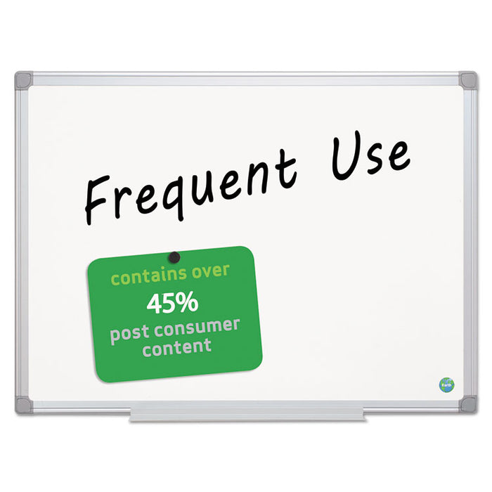 Earth Gold Ultra Magnetic Dry Erase Boards, 48" x 72", White Surface, Satin Aluminum Frame
