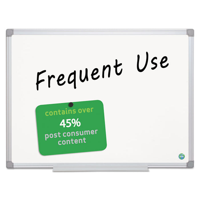 Earth Gold Ultra Magnetic Dry Erase Boards, 24" x 36", White Surface, Satin Aluminum Frame