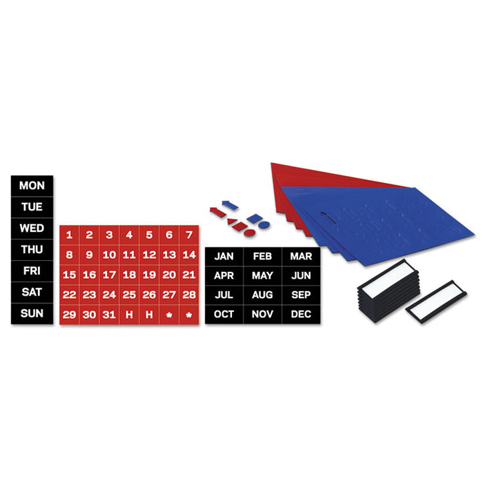 Gridded Magnetic Steel Dry Erase Project Planning Board, w/Accs, 1" x 2" Cell, 72" x 48", White Surface, Satin Aluminum Frame
