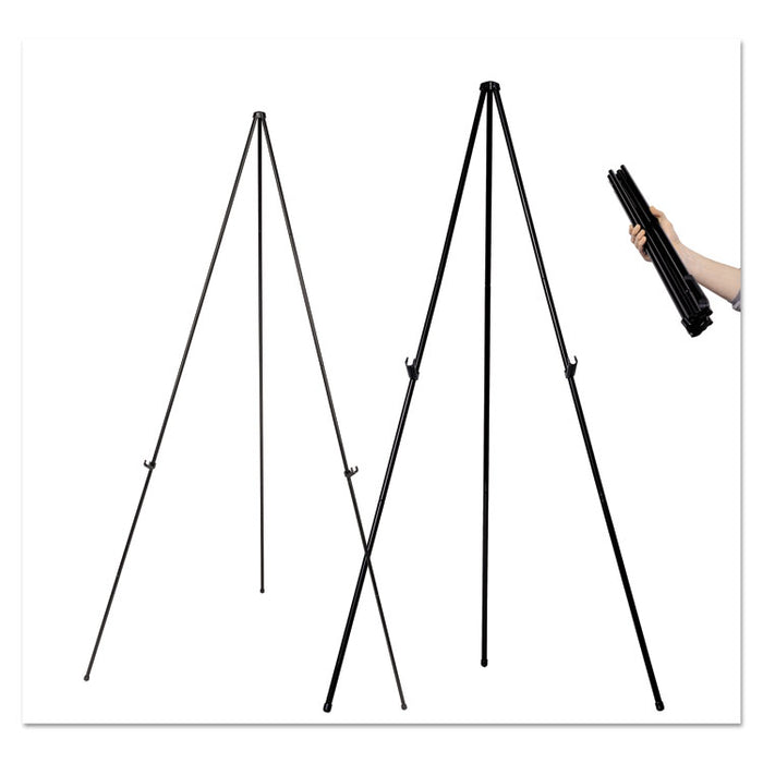 Lightweight Instant Easel, 61.5" Tall, Metal, Black