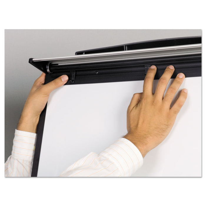 Platinum Mobile Easel, 29" x 41", White Surface, Black Plastic Frame