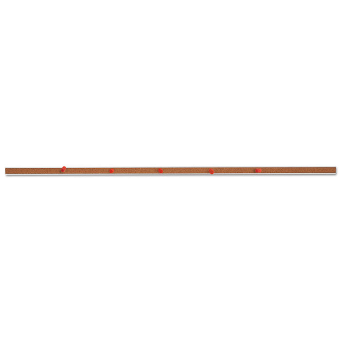 Cork Bulletin Bar, 1" x 36", Brown/Silver