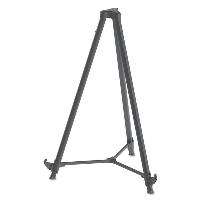 Quantum Heavy Duty Display Easel, 35.62" to 61.22" Tall, Plastic, Black, Supports Up to 25 lb
