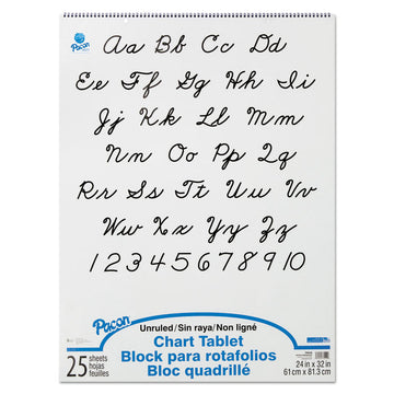 Chart Tablets, Unruled, (25) White 24 x 32 Sheets