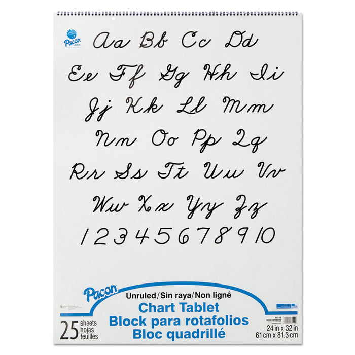 Chart Tablets, Unruled, (25) White 24 x 32 Sheets