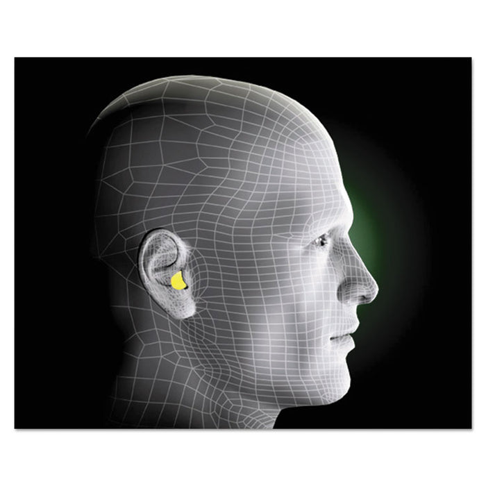 E-A-Rsoft Yellow Neon Blasts Soft Foam Earplugs, 33 dB NRR, One Size Fits Most, Yellow/Red Bullet Plugs, 200 Pairs/Box