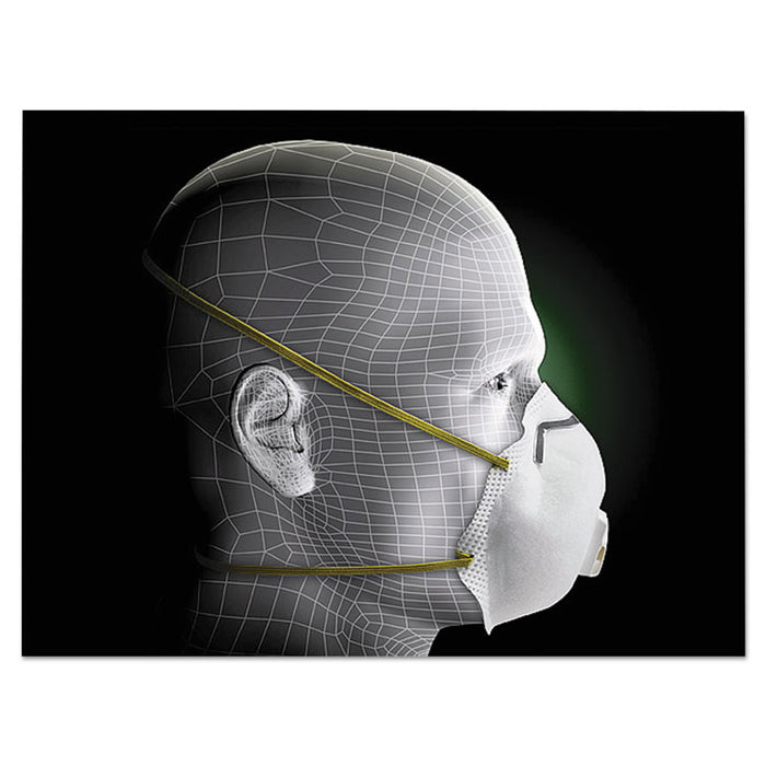 Particulate Respirator w/Cool Flow Exhalation Valve, Standard Size, 10/Box