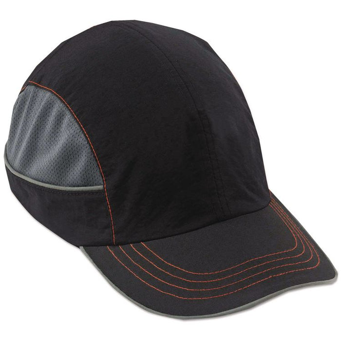 Skullerz 8950 Bump Cap, Long Front Brim, XXX-Small to Large (Up to 7.5), 0.01" Insert, Black
