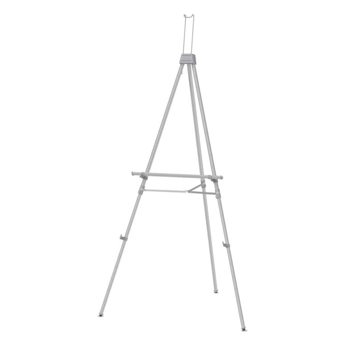 Aluminum Heavy-Duty Display Easel, 38" to 66" Tall, Silver, Supports Up to 45 lb