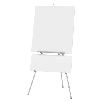 Aluminum Heavy-Duty Display Easel, 38" to 66" Tall, Silver, Supports Up to 45 lb