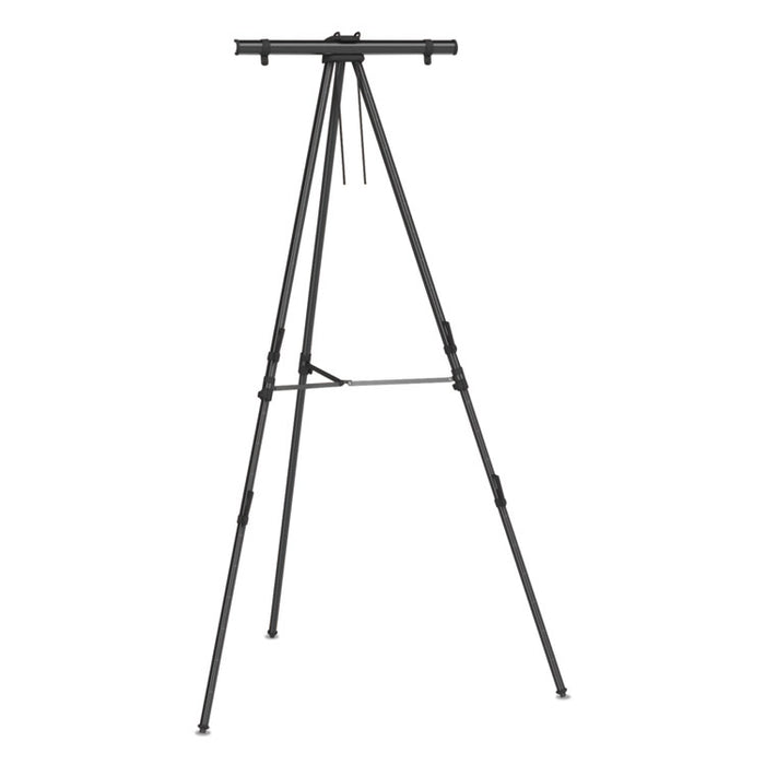 Aluminum Heavy-Duty Display Easel, 38" to 66" Tall, Black, Supports Up to 45 lb