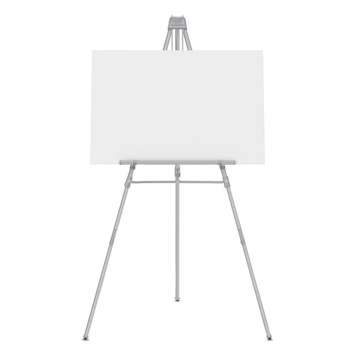 Aluminum Heavy-Duty Display Easel, 38" to 66" Tall, Silver, Supports Up to 45 lb