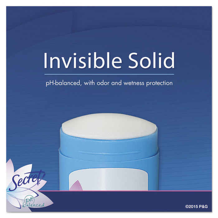 Invisible Solid Anti-Perspirant and Deodorant, Powder Fresh Scent, 0.5 oz Stick, 24/Carton