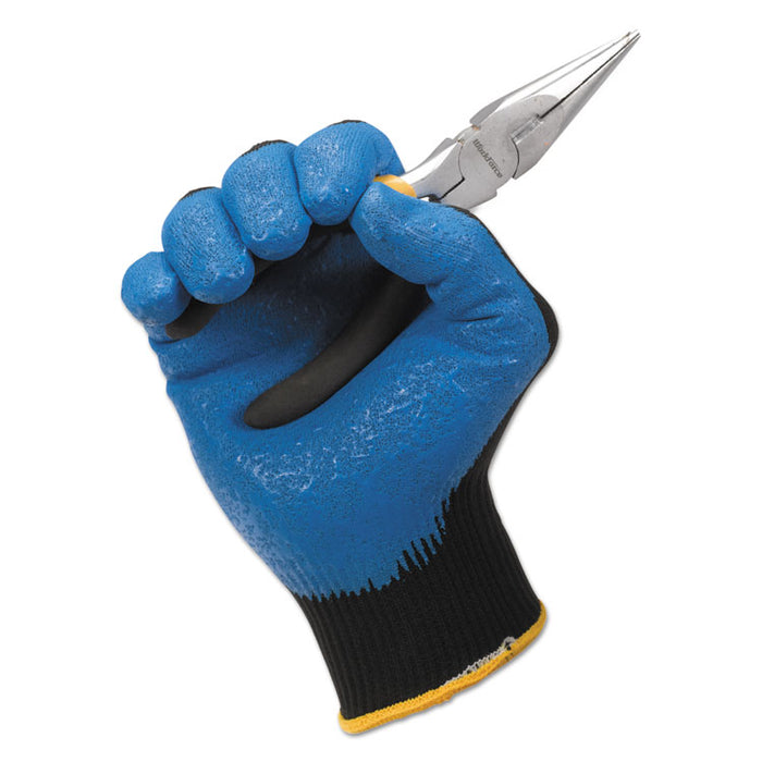 G40 Foam NITRILE Coated Gloves, EN388: 3121X, 9.45" Long, Large (Size 9), Blue/Black, 12 Pairs