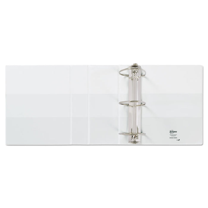 Durable View Binder with DuraHinge and EZD Rings, 3 Rings, 5" Capacity, 11 x 8.5, White, (9901)