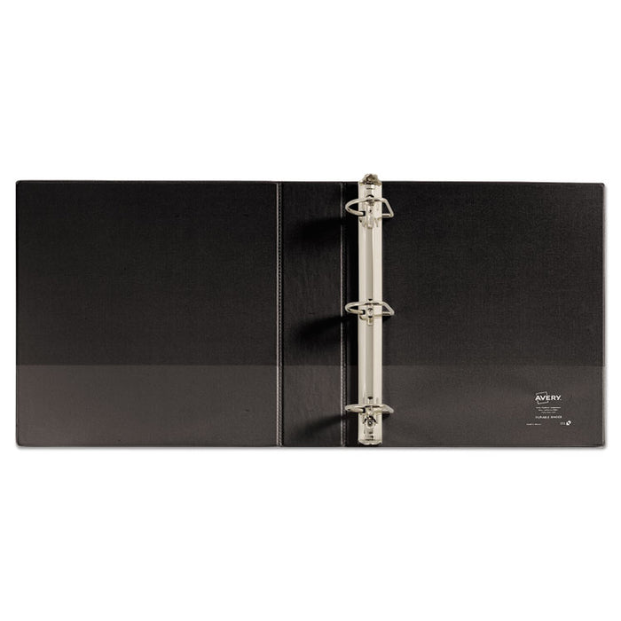 Durable Non-View Binder with DuraHinge and Slant Rings, 3 Rings, 2" Capacity, 11" x 8.5", Black