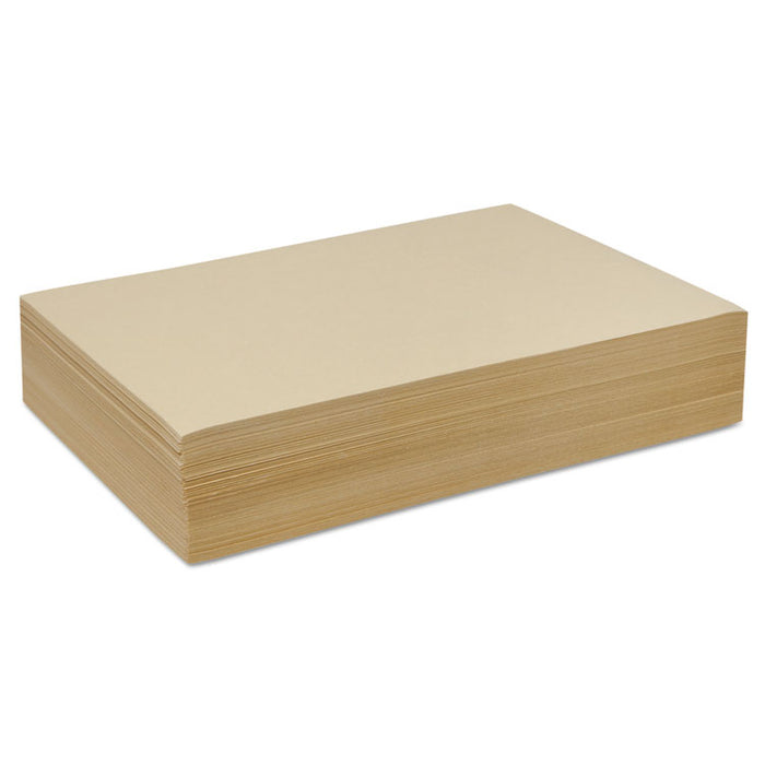 Cream Manila Drawing Paper, 50 lb Cover Weight, 12 x 18, Cream Manila, 500 Sheets/Ream