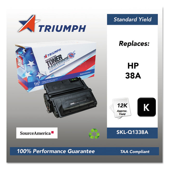 751000NSH0179 Remanufactured Q1338A (38A) Toner, 12,000 Page-Yield, Black